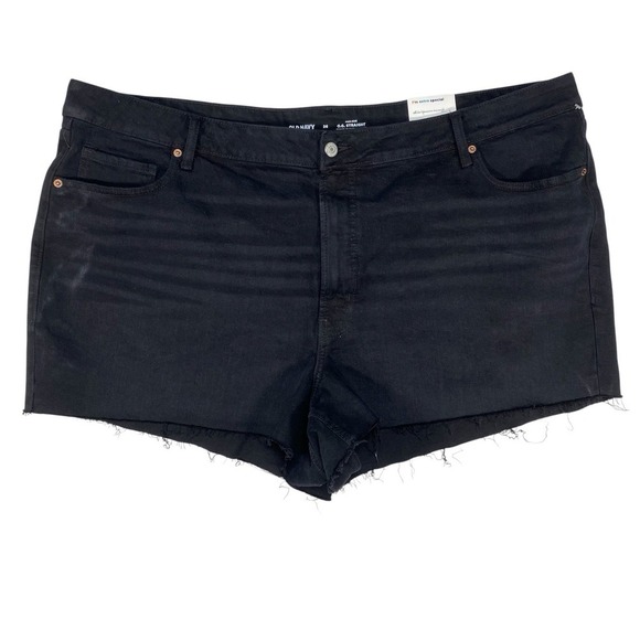 Old Navy Pants - NWT Old Navy Women's O.G. Straight Short Size 26 Washed Black Trinity Raw Hem